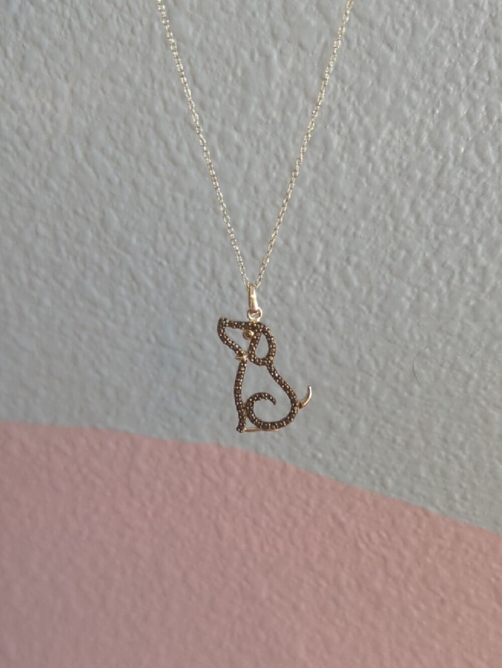 Frieda Rothman Sterling Silver Dog Pendant Necklace
